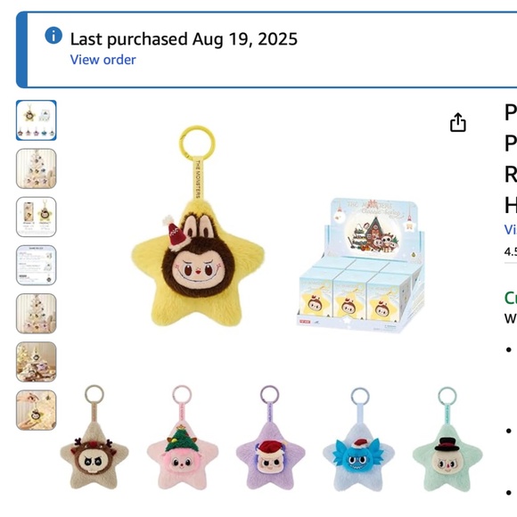 POP MART The Monsters Classic Series-Sparkly Plush Pendant Blind (whole set) - Picture 1 of 4